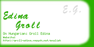 edina groll business card